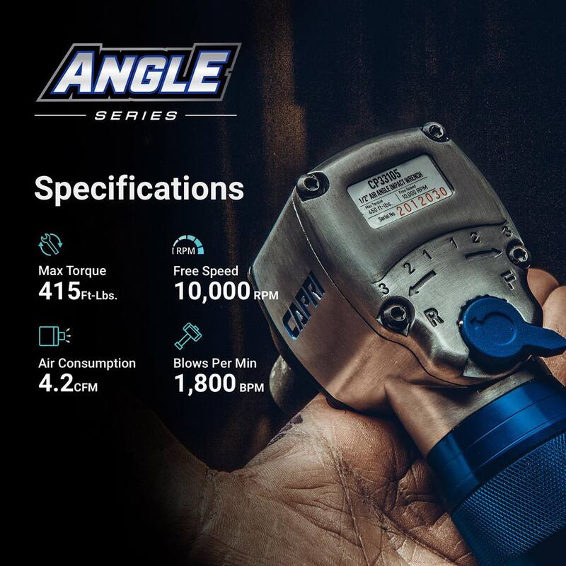 Capri Tools 415 ft. lbs. 3/8 in. Air Angle Impact Wrench - CP33100