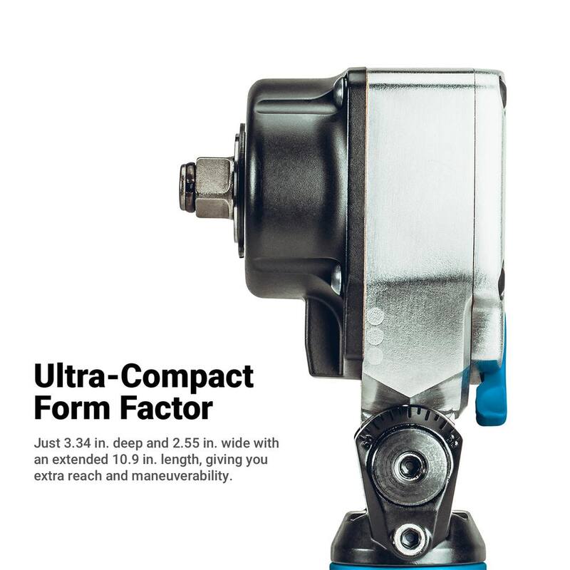 Capri Tools 400 ft./lbs. 1/2 in. Flex-Head Air Angle Impact Wrench - CP33205