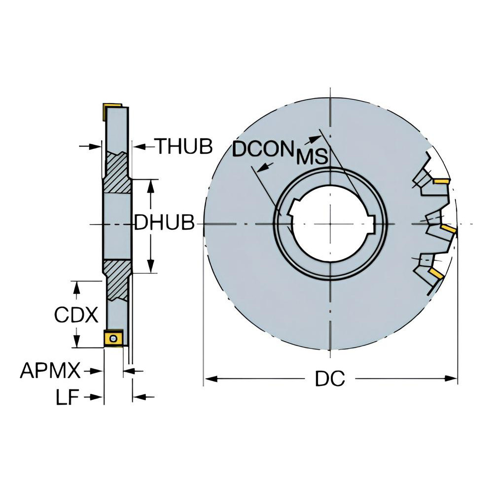 Sandvik Coromant Indexable Slotting Cutter: 315.00 mm Cutter Dia, Arbor Connection, 114.50 mm Depth of Cut, 114.50 mm Depth of Cut, Left Hand - 5735388