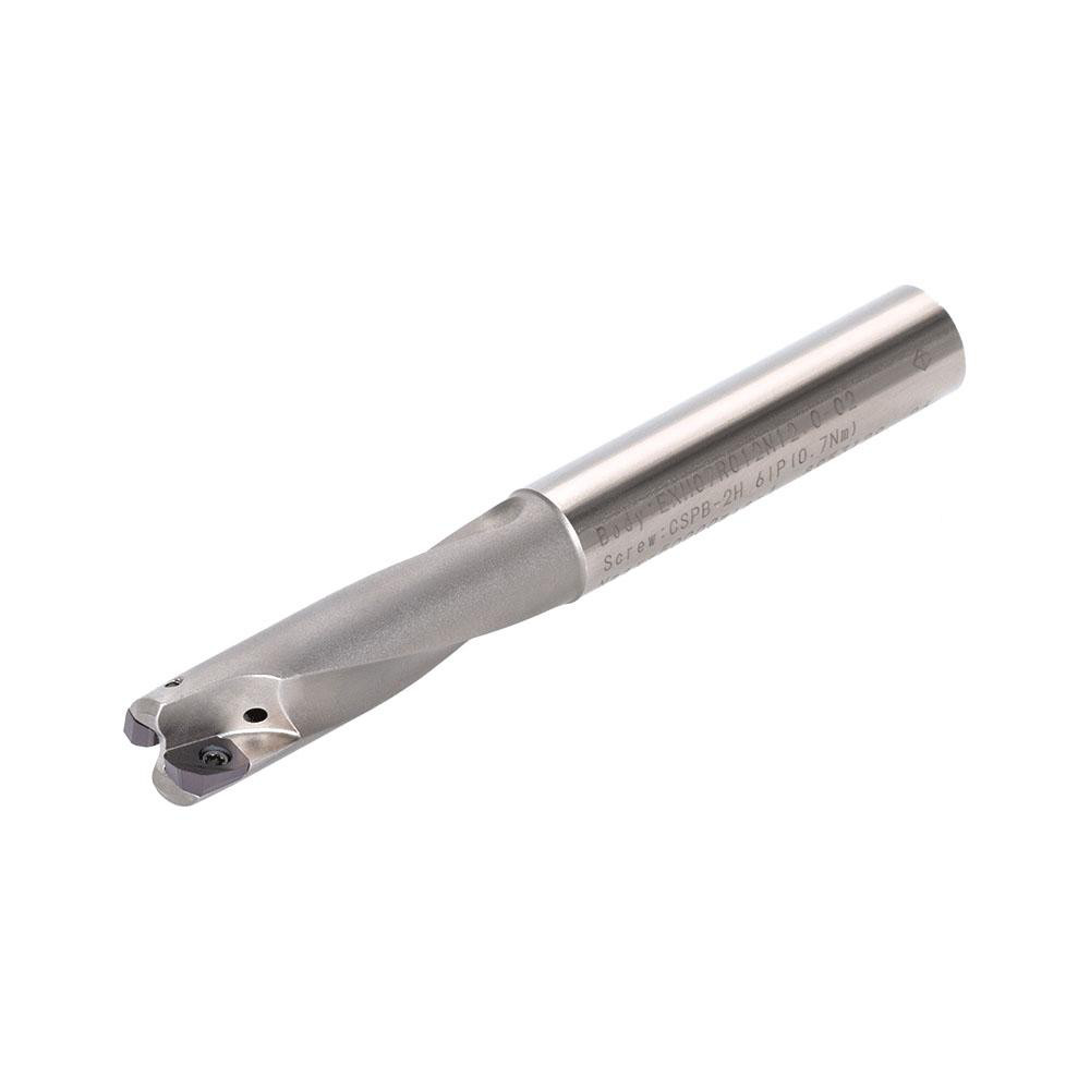 Tungaloy Indexable High-Feed End Mill: EXH06R010M10.0-02, Cylindrical Shank - 6852773