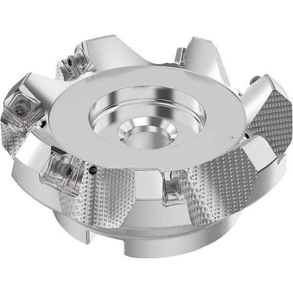 Seco 5.47" Cut Dia, 1-1/2" Arbor Hole, 0.236" Max Depth of Cut, 45° Indexable Chamfer & Angle Face Mill - 02422148