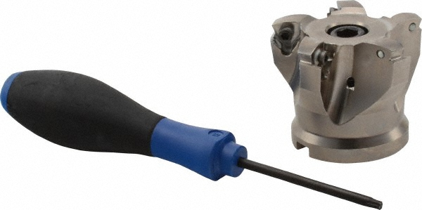 Seco Indexable High-Feed Face Mill: 64.15 to 80 mm Cut Dia, 27 mm Arbor Hole - 02530950