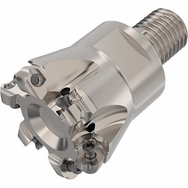 Seco Indexable Copy End Mill: 1.0236" Cut Dia, 0.1181" Max Depth of Cut, Through Coolant - 02427388