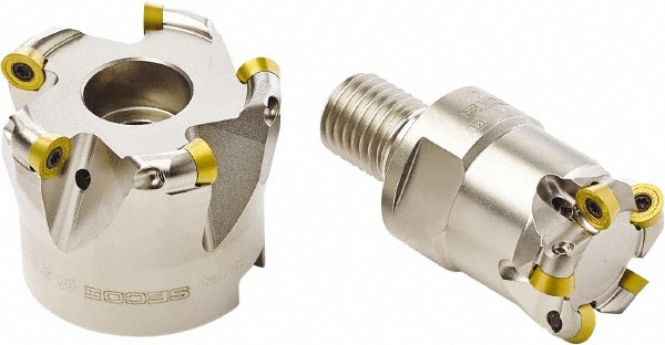 Seco Indexable Copy End Mill: 1.0236" Cut Dia, 0.1181" Max Depth of Cut, Through Coolant - 02427388