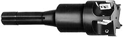 APT Indexable Square-Shoulder End Mill: EML-150-1 1-1/2X1, 1-1/2" Cut Dia, 0.65" Max Depth of Cut, 1" Dia Weldon Flat Shank - EML150-1