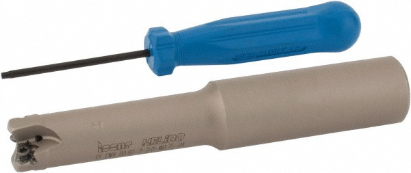 Iscar Indexable High-Feed End Mill: FFEWXD0.6223.0W0.7504, 5/8" Cut Dia, 3/4" Shank Dia, Weldon Flat Shank - 3105629