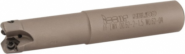 Iscar Indexable High-Feed End Mill: FFEWXD0.6223.0W0.7504, 5/8" Cut Dia, 3/4" Shank Dia, Weldon Flat Shank - 3105629
