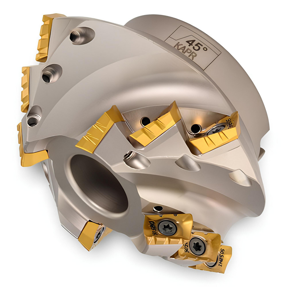 Ingersoll Cutting Tools Indexable High-Feed Face Mill: 3.212 to 4" Cut Dia, 1.5" Arbor Hole - 2912616
