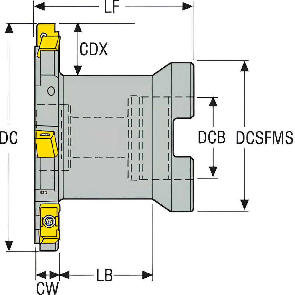 Seco Indexable Slotting Cutter: 20.00 mm Cutting Width, 80.00 mm Cutter Dia, Arbor Connection, 24.00 mm Depth of Cut, 24.00 mm Depth of Cut, Right Hand - 02469597