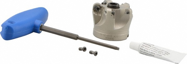 Iscar 2" Cut Dia, 3/4" Arbor Hole, 0.343" Max Depth of Cut, 45° Indexable Chamfer & Angle Face Mill - 3101240