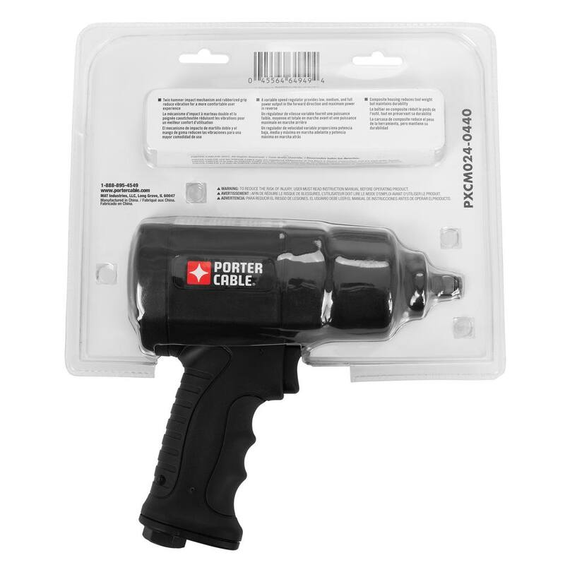 Porter-Cable 3.4 SCFM @ 90 PSI, 5/8 in. Impact Wrench - PXCM024-0440