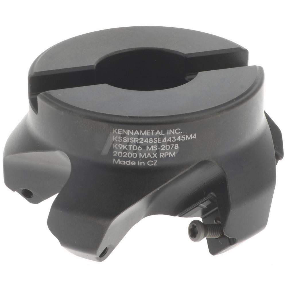 Kennametal 62.99mm Cut Dia, 1" Arbor Hole, 6.6mm Max Depth of Cut, 45° Indexable Chamfer & Angle Face Mill - 1817869