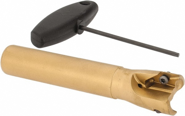 Seco Indexable Copy End Mill: 1" Cut Dia, 0.295" Max Depth of Cut, Through Coolant - 02450377