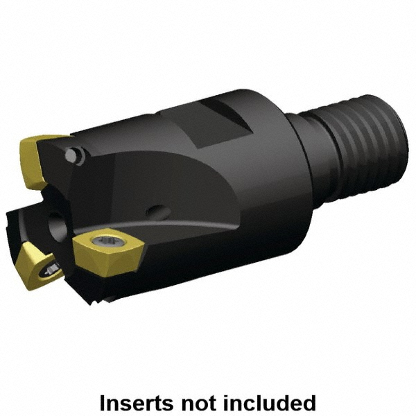 LMT Indexable High-Feed End Mill: EMZ90V16-100TF-I1.00, 1" Cut Dia, Modular Connection Shank - 1950301