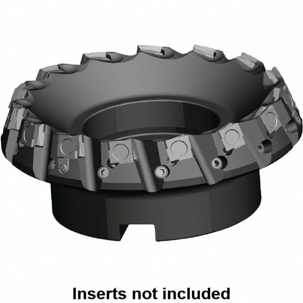 Cutting Tool Technologies 3" Cut Dia, 1" Arbor Hole, 0.45" Max Depth of Cut, 15° Indexable Chamfer & Angle Face Mill - SCNM-520