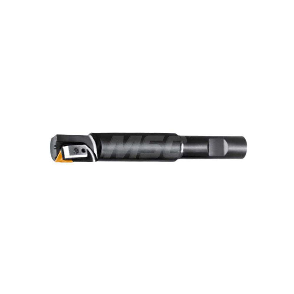 APT Indexable Square-Shoulder End Mill: EML-100-34 1X3/4, 1" Cut Dia, 0.65" Max Depth of Cut, 3/4" Dia Weldon Flat Shank - EML100-34
