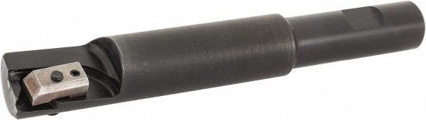 APT Indexable Square-Shoulder End Mill: EML-100-34 1X3/4, 1" Cut Dia, 0.65" Max Depth of Cut, 3/4" Dia Weldon Flat Shank - EML100-34