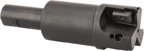 APT Indexable Square-Shoulder End Mill: EML-100-34 1X3/4, 1" Cut Dia, 0.65" Max Depth of Cut, 3/4" Dia Weldon Flat Shank - EML100-34