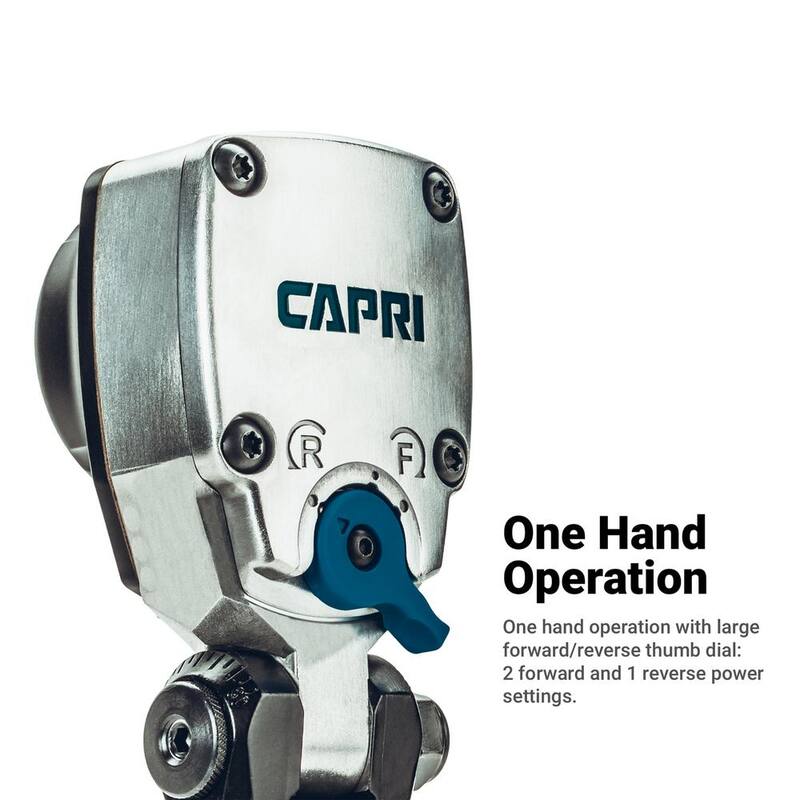 Capri Tools 220 ft./lbs. 3/8 in. Flex-Head Air Angle Impact Wrench - CP33200