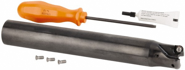 Kennametal Indexable Copy End Mill: 1.26" Cut Dia, 0.1969" Max Depth of Cut - 5152683