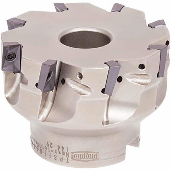 Tungaloy 125mm Cut Dia, 1-1/2" Arbor Hole Dia, 16mm Max Depth, Indexable Square-Shoulder Face Mill - 6821425