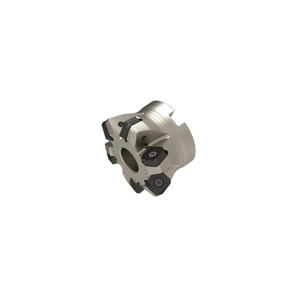 Ceratizit Indexable High-Feed Face Mill: 2.5 to 3.013" Cut Dia, 1" Arbor Hole - 5878725006