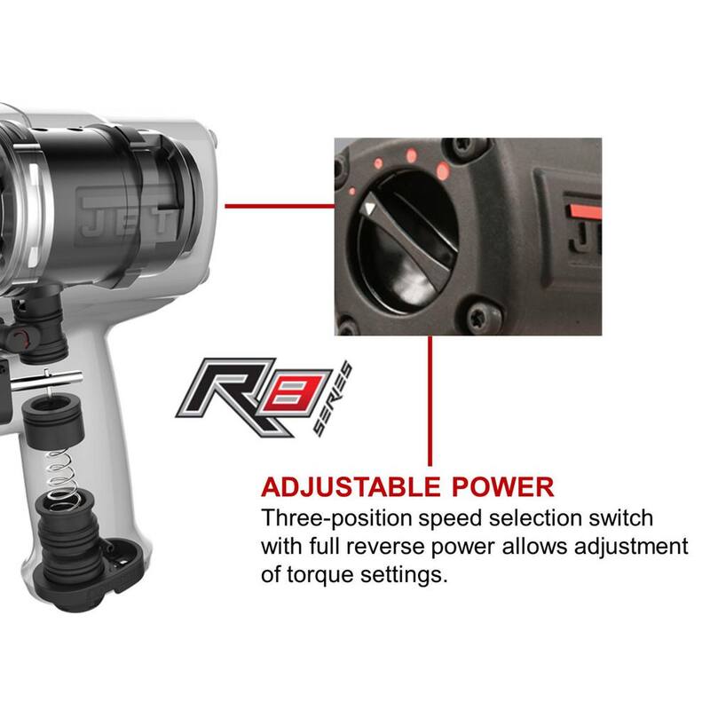 Jet R8 JAT-105 3/4 in. Impact Wrench 1500 ft. lbs. - 505105