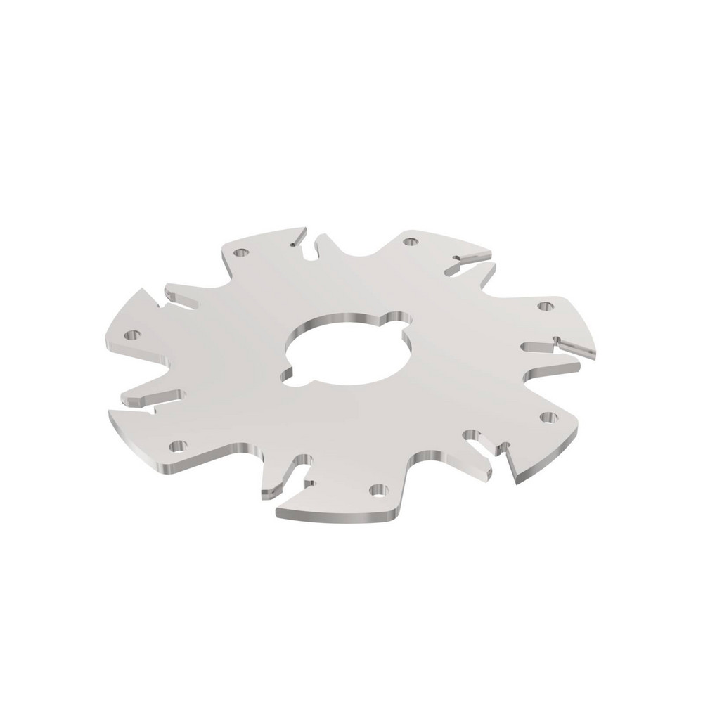Seco Indexable Slotting Cutter: 0.0980" Cutting Width, 4.0000" Cutter Dia, Arbor Connection, 1.1610" Depth of Cut, 1.0000" Hole Dia, Neutral - 75054744