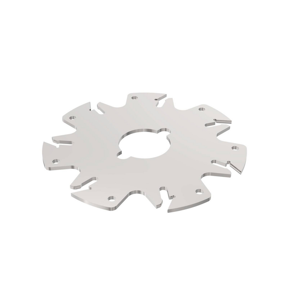 Seco Indexable Slotting Cutter: 0.0980" Cutting Width, 4.0000" Cutter Dia, Arbor Connection, 1.1610" Depth of Cut, 1.0000" Hole Dia, Neutral - 75054744