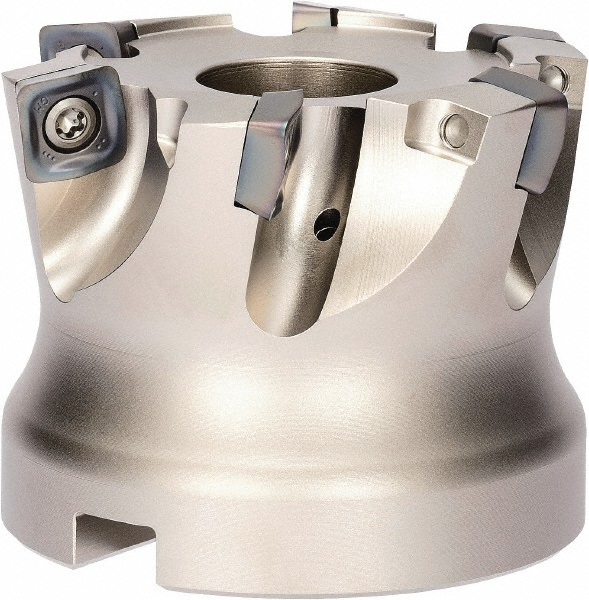 Seco Indexable High-Feed Face Mill: 2.85 to 4" Cut Dia, 1.5" Arbor Hole - 10097588