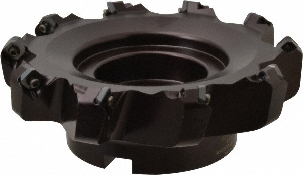 Kennametal 124.97mm Cut Dia, 1-1/2" Arbor Hole, 6.6mm Max Depth of Cut, 45° Indexable Chamfer & Angle Face Mill - 1817934