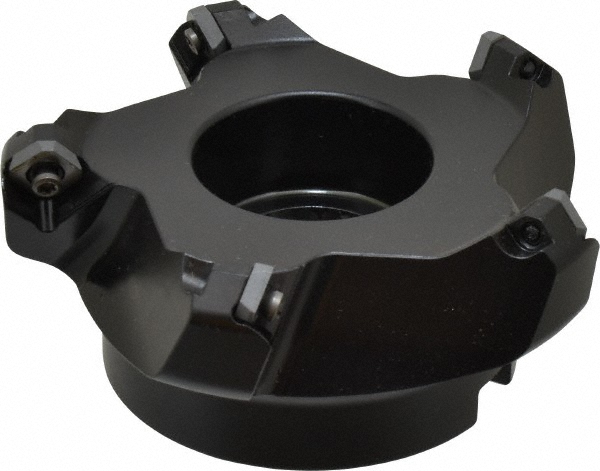 Kennametal 124.97mm Cut Dia, 1-1/2" Arbor Hole, 6.6mm Max Depth of Cut, 45° Indexable Chamfer & Angle Face Mill - 1817934