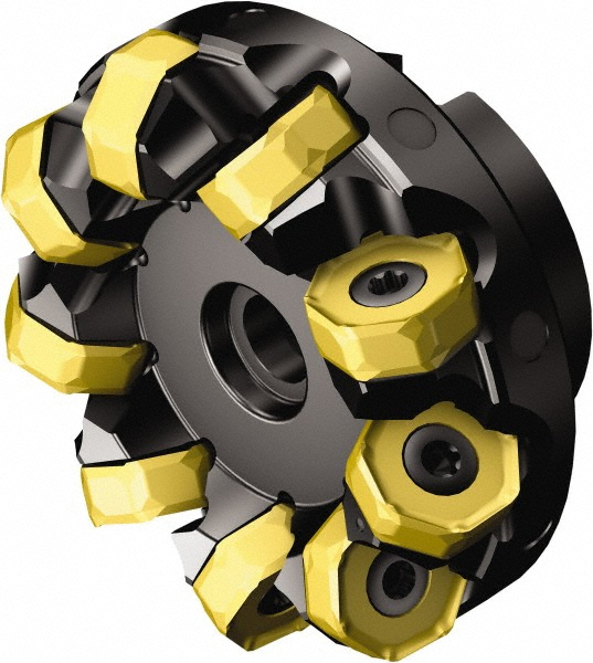 Tungaloy Indexable Chamfer & Angle Face Mills; Minimum Cutting Dia (mm): 100.00; Maximum Cutting Dia (mm): 106.00; Maximum Depth of Cut (mm): 6.40; Arbor Hole Dia (mm): 32.00; Lead Angle: 70; Compatible Insert Size Code: PNMU0905GNEN-MJ; Cutter Style: TEN; Cutting Direction: Right Hand - 6892193