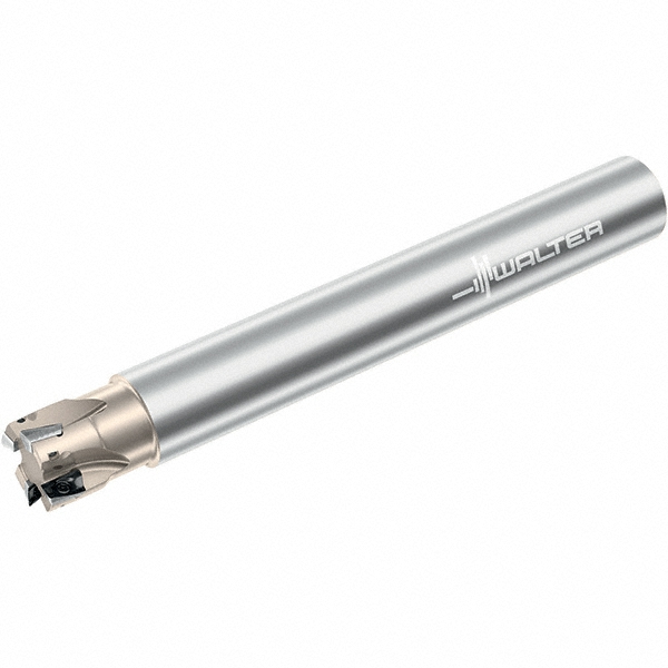 LMT Indexable Square-Shoulder End Mill: EMU90A11100WEIHM0801.0, 1" Cut Dia, 0.413" Max Depth of Cut, 1" Dia Weldon Flat Shank - 4052267