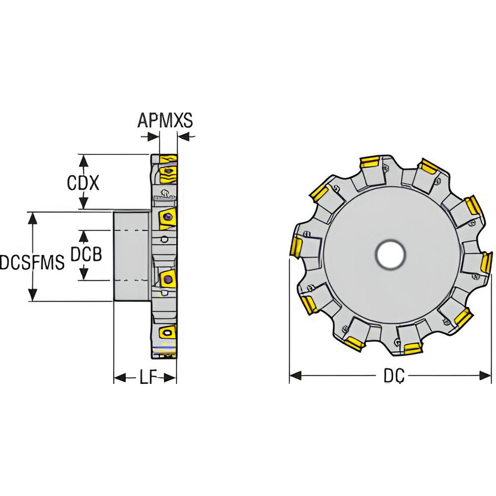 Seco Indexable Slotting Cutter: 16.00 mm Cutting Width, Arbor Connection, Right Hand - 02827723