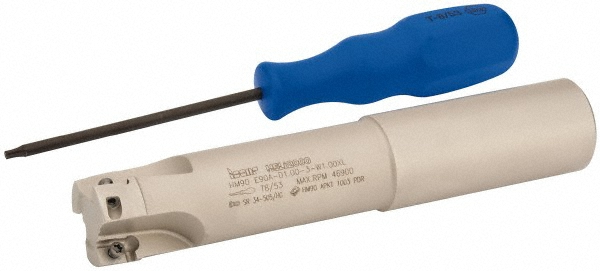 Iscar Indexable Ball Nose End Mill: 3/4" Cut Dia, 6" OAL - 3103605