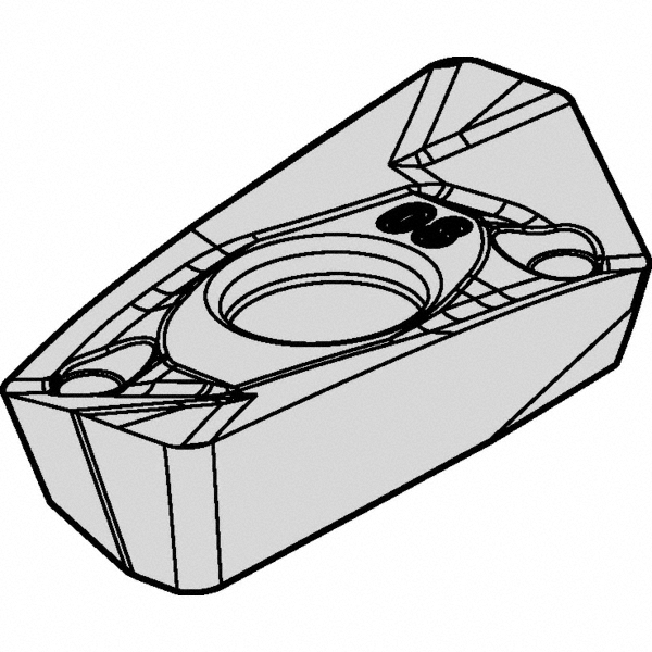 Kennametal 2-1/2" Cut Dia, 3/4" Arbor Hole Dia, 14.22mm Max Depth, Indexable Square-Shoulder Face Mill - 2624254