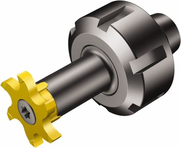 Sandvik Coromant Replaceable Tip Milling Shank: Series CoroMill 327, 153.5 mm Projection, 14.3 mm Weldon Flat Shank - 5758777