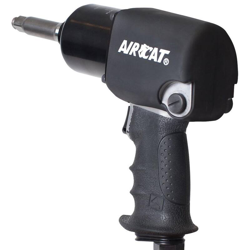 AIRCAT 1/2 in. x 2 in. Extended Anvil Aluminum Twin Hammer Impact Wrench - 1460-XL-2