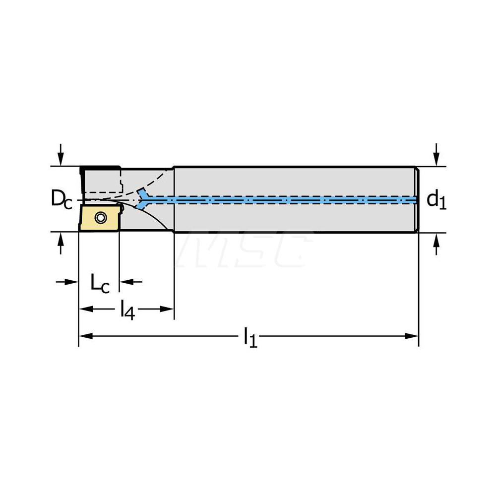 Walter Indexable Square-Shoulder End Mill: F4042R.Z20.020.Z03.10, 20 mm Cut Dia, 10 mm Max Depth of Cut, 20 mm Dia Cylindrical Shank - 5529046