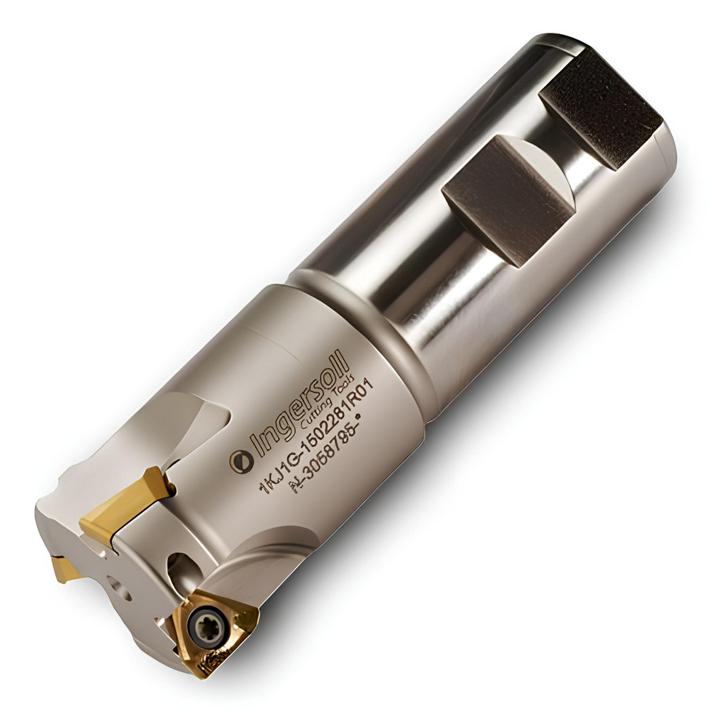 Seco Indexable Square-Shoulder End Mill: R217.94-01.25-3-08-4A, 1-1/4" Cut Dia, 8 mm Max Depth of Cut, 1-1/4" Dia Weldon Flat Shank - 02887527