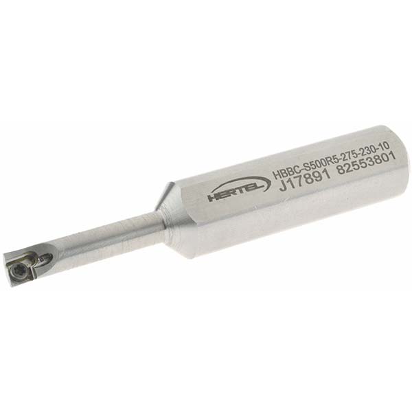 Hertel Indexable Boring Bar: HBBC-S500R5-275-230-10, 0.2300" Min Bore, Right Hand, Steel - H59868299