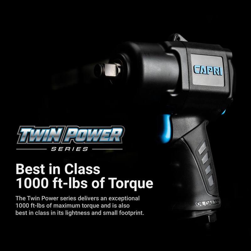 Capri Tools 1000 ft. lbs. 1/2 in. Twin Power Air Impact Wrench - CP35205