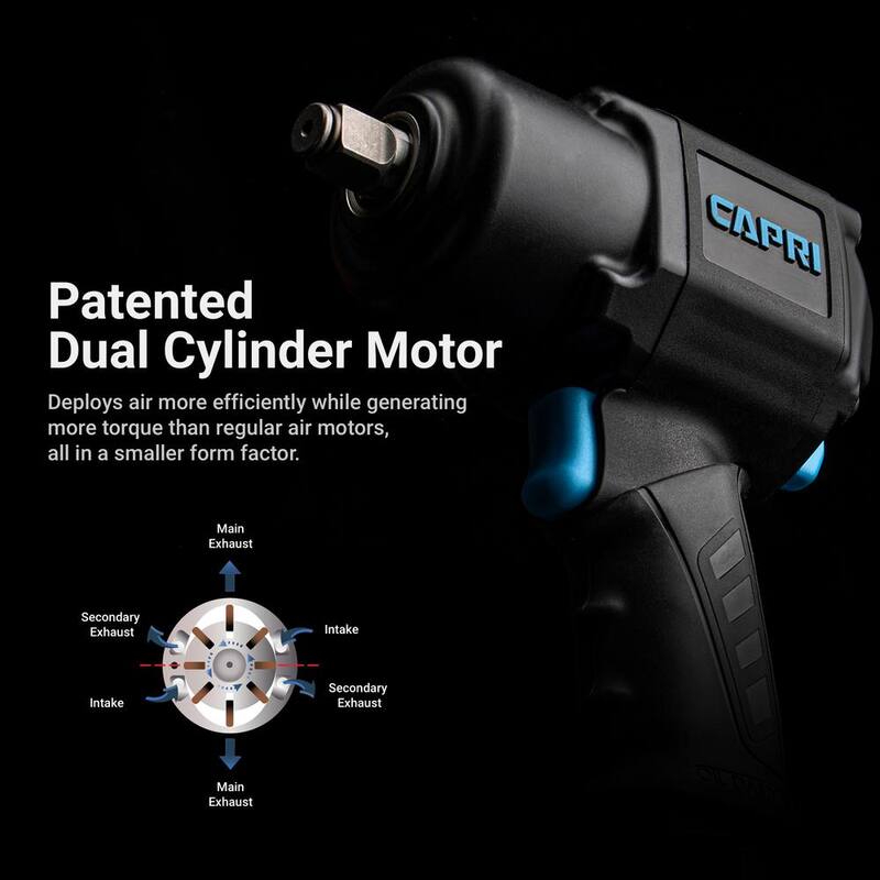 Capri Tools 1000 ft. lbs. 1/2 in. Twin Power Air Impact Wrench - CP35205