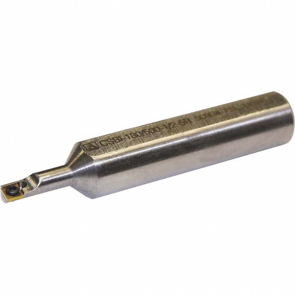 Dorian Tool Indexable Boring Bar: E06M-SDQCR-2, 0.4870" Min Bore, Right Hand, 17.5 deg Lead, Solid Carbide - 73310159691