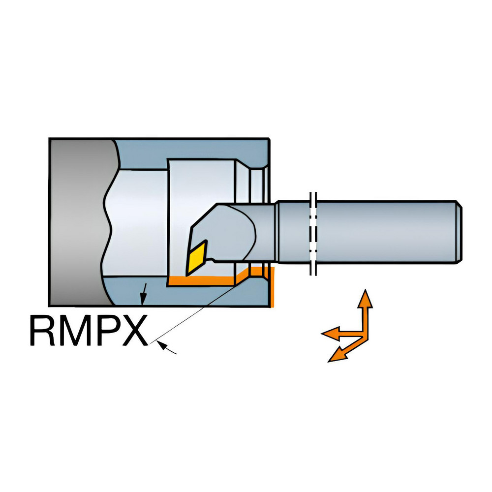 Sandvik Coromant Indexable Boring Bar: F10M-SDUCL07-ER, 15.00 mm Min Bore, Left Hand, 10.00 mm Shank Dia, -3 deg Lead, Solid Carbide - 5733343