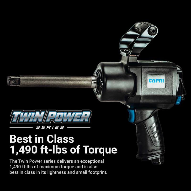 Capri Tools 1490 ft./lbs. 3/4 in. Twin Power Air Impact Wrench with 6 in. Extended Anvil - CP35210-6