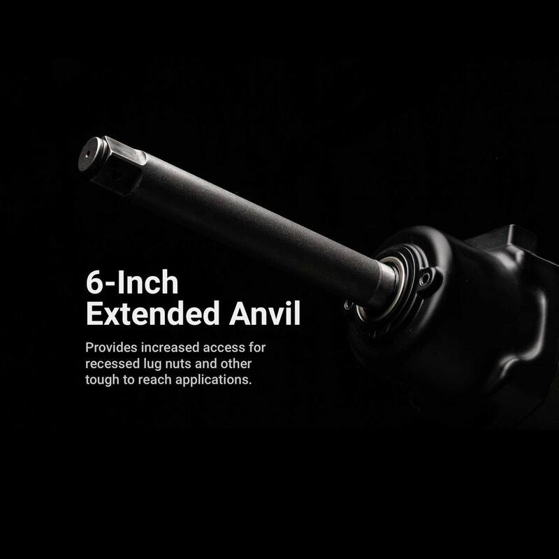 Capri Tools 1490 ft./lbs. 3/4 in. Twin Power Air Impact Wrench with 6 in. Extended Anvil - CP35210-6