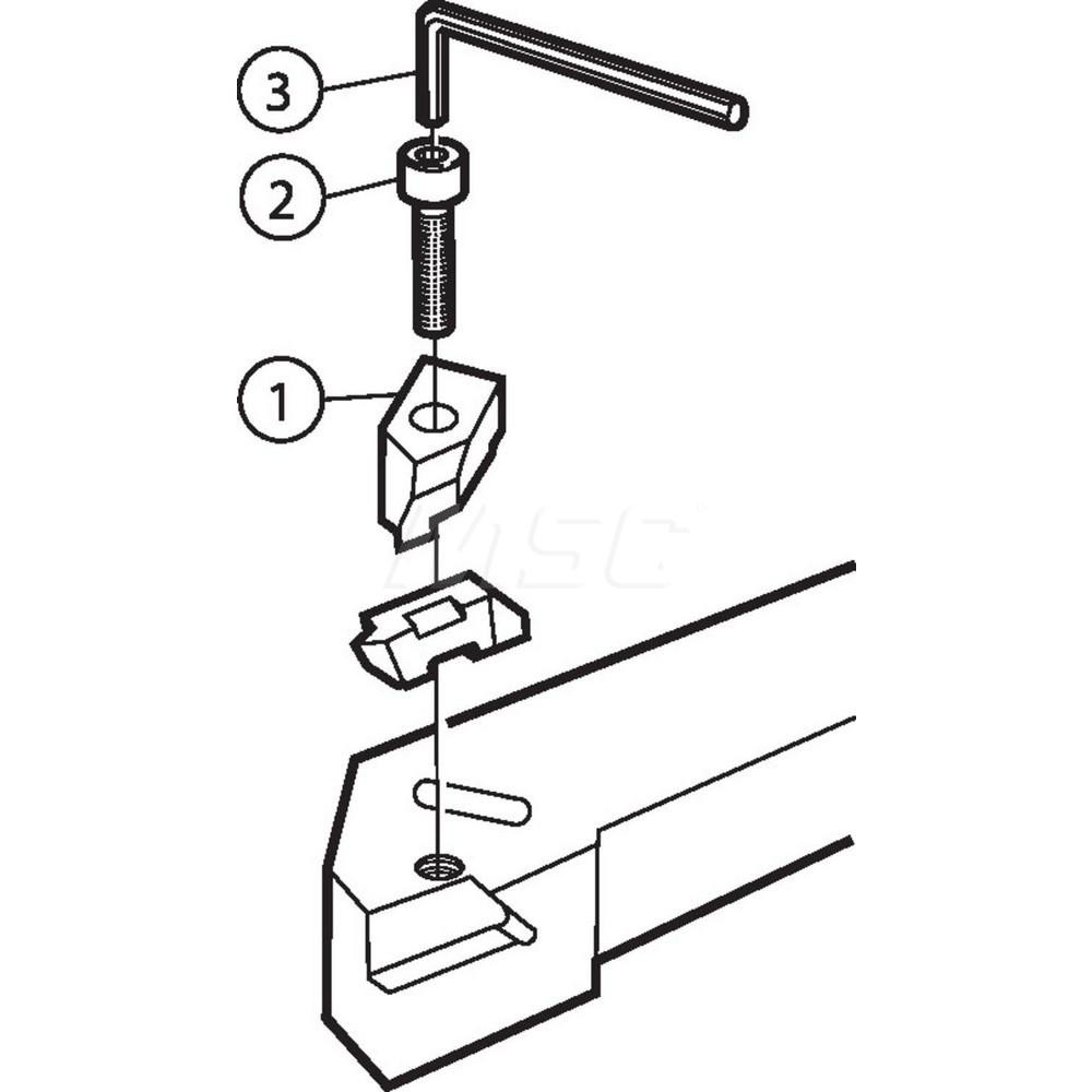Sandvik Coromant Indexable Grooving Toolholder: TLSR103D-S, Internal or External, Right Hand - 5753615
