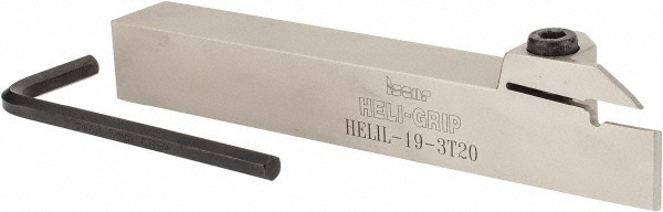 Iscar Indexable Grooving Toolholder: HELIL 1616-3T20, External, Left Hand, 40 mm Max Workpiece Dia - 2500562